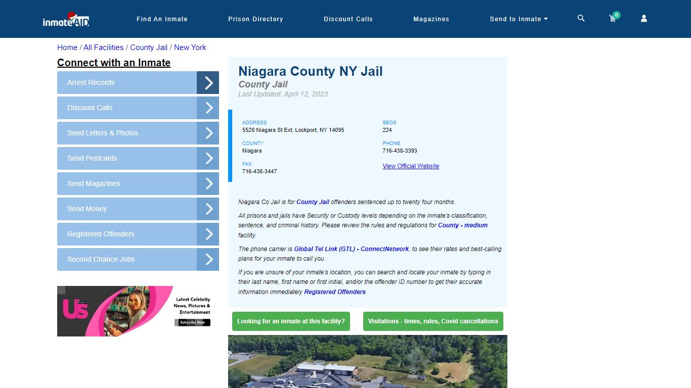 Niagara County NY Jail - Inmate Locator - Lockport, NY